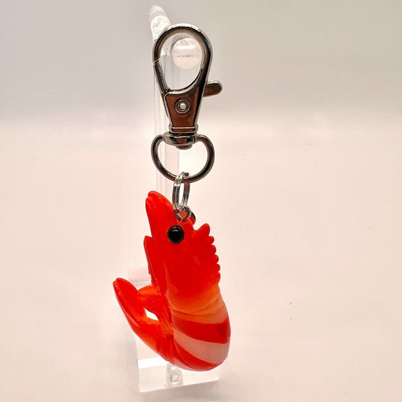 Large Shrimp Keychain - Miniature Food Accessories - Cajun Keychain - Picture 3 of 7